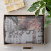 ヴィンテージ新聞の脚本パリエッフェルタワー 薄葉紙 (ギフト)