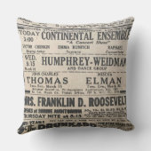 ヴィンテージ新聞イベントミセス・フランクリン・ルーズベルト クッション (裏面)