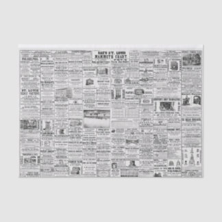 ヴィンテージ新聞カタログ広告の切り離し 薄葉紙