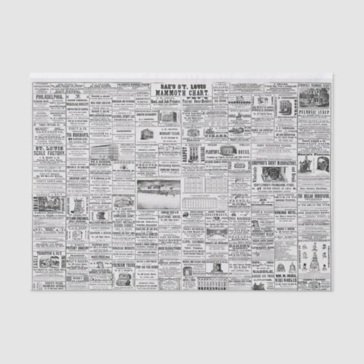 ヴィンテージ新聞カタログ広告の切り離し 薄葉紙 (正面)