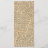 ヴィンテージ新聞カントリーひまわり結婚のメニュー メニュー (裏面)