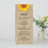 ヴィンテージ新聞カントリーひまわり結婚のメニュー メニュー (スタンド正面)