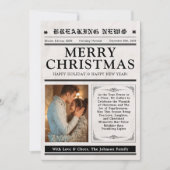 ヴィンテージ新聞クリスマス ワードサーチ シーズンカード (正面)