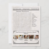 ヴィンテージ新聞クリスマス ワードサーチ シーズンカード (裏面)