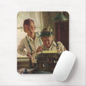 ヴィンテージ新聞ジャーナリスト、ライター タイプライター マウスパッド (マウス)