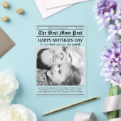 ヴィンテージ新聞スタイルマザーズデイカード アクリル招待状 (インサイチュ (ウェディング))