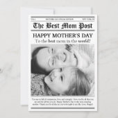 ヴィンテージ新聞スタイルマザーズデイカード カード (正面)