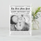 ヴィンテージ新聞スタイルマザーズデイカード カード (スタンド正面)