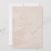 ヴィンテージ新聞スタイル写真誕生日招待状 招待状 (裏面)