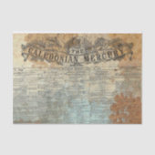 ヴィンテージ新聞デカ素朴ップページティッシュペーパー 薄葉紙 (正面)