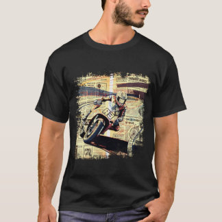 ヴィンテージ新聞バイクレース Tシャツ
