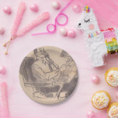 ヴィンテージ新聞パパの紙皿 ペーパープレート (パーティー)