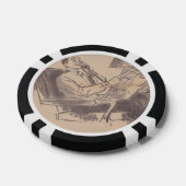 ヴィンテージ新聞パパトランプのポーカーチップ ポーカーチップ (シングル)