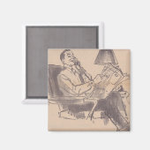 ヴィンテージ新聞パパ磁石 マグネット (正面/裏面)