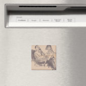 ヴィンテージ新聞パパ磁石 マグネット (インサイチュ (食洗機))