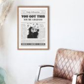 ヴィンテージ新聞フロントページカバーフォトマントラ キャンバスプリント