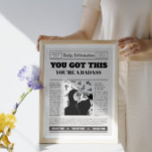 ヴィンテージ新聞フロントページカバーフォトマントラ キャンバスプリント