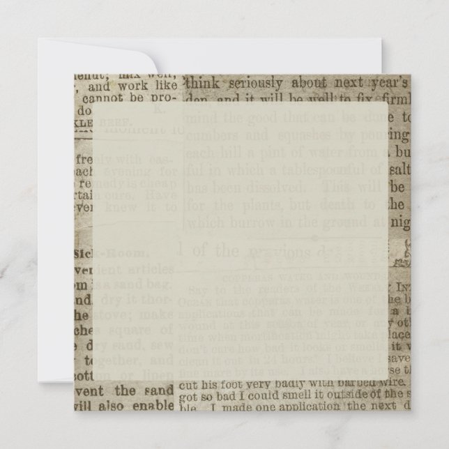 ヴィンテージ新聞プリント (正面)