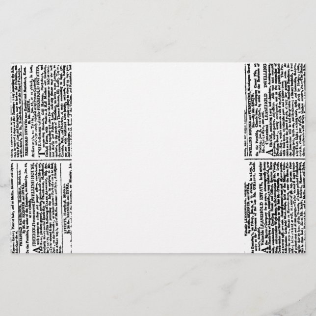 ヴィンテージ新聞プリント (正面)