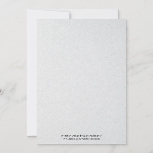 ヴィンテージ新聞ベビーシャワー招待状 招待状 (裏面)