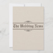 ヴィンテージ新聞写真おもしろい結婚式招待状 招待状 (裏面)