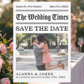 ヴィンテージ新聞写真でお届けする、保存記念日 招待状