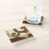 ヴィンテージ新聞切り抜き ガラスコースター (アングル)