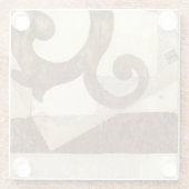 ヴィンテージ新聞切り抜き ガラスコースター (裏面)