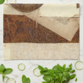 ヴィンテージ新聞切り抜き キッチンタオル (折り畳み)