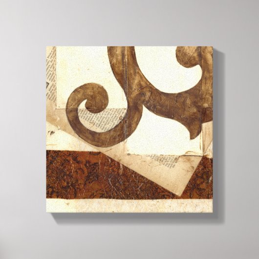 ヴィンテージ新聞切り抜き キャンバスプリント (正面)