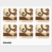 ヴィンテージ新聞切り抜き スクエアシール (シート)