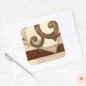 ヴィンテージ新聞切り抜き スクエアシール (封筒)