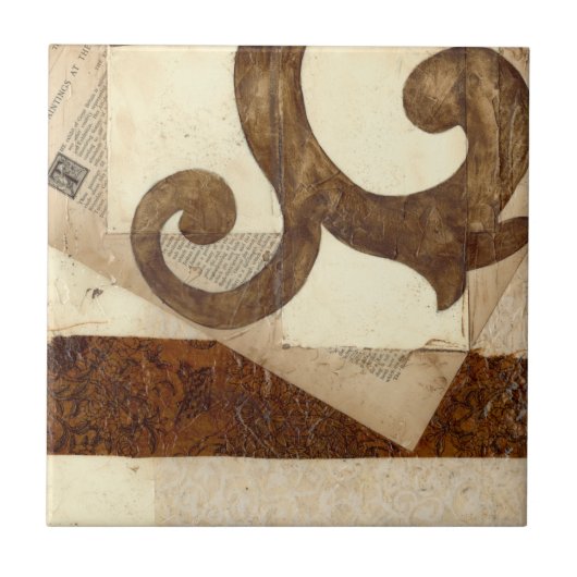 ヴィンテージ新聞切り抜き タイル (正面)