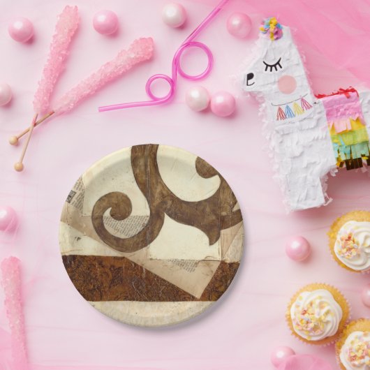 ヴィンテージ新聞切り抜き ペーパープレート (パーティー)