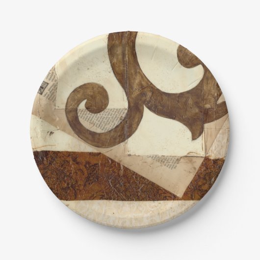 ヴィンテージ新聞切り抜き ペーパープレート (正面)