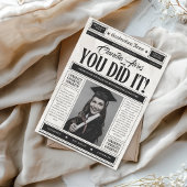 ヴィンテージ新聞卒業発表カード 招待状