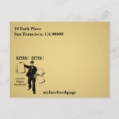 ヴィンテージ新聞卒業発表 案内ポストカード (裏面)