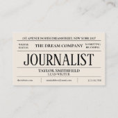 ヴィンテージ新聞名刺 名刺 (裏面)