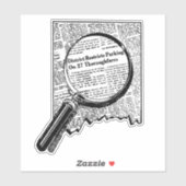 ヴィンテージ新聞探偵ステッカー シール (シート)