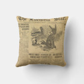 ヴィンテージ新聞枕! クッション (裏面)