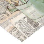 ヴィンテージ新聞構成 テーブルクロス (アングル)