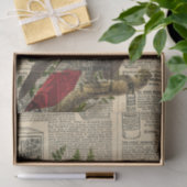 ヴィンテージ新聞短冊 薄葉紙 (ギフト)