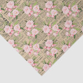 ヴィンテージ新聞社とピンクローズ 薄葉紙 (詳細)