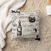 ヴィンテージ新聞紙ロンドンコラグランジージ  クッション (ブランケット)