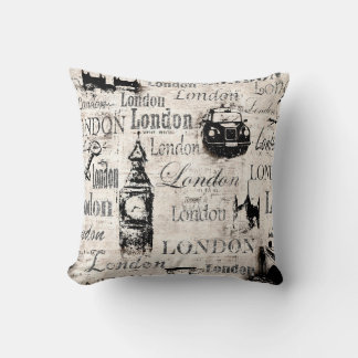 ヴィンテージ新聞紙ロンドンコラグランジージ  クッション