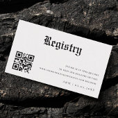 ヴィンテージ新聞紙Qrコード結婚のギフト原簿 エンクロージャーカード