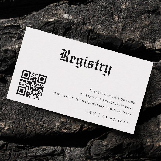 ヴィンテージ新聞紙Qrコード結婚のギフト原簿 エンクロージャーカード