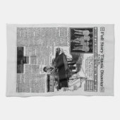 ヴィンテージ新聞記事タイタニック キッチンタオル (横)