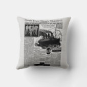 ヴィンテージ新聞記事タイタニック クッション (裏面)