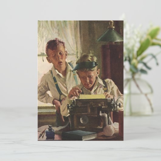 ヴィンテージ新聞記者、著者タイプライター (スタンド正面)